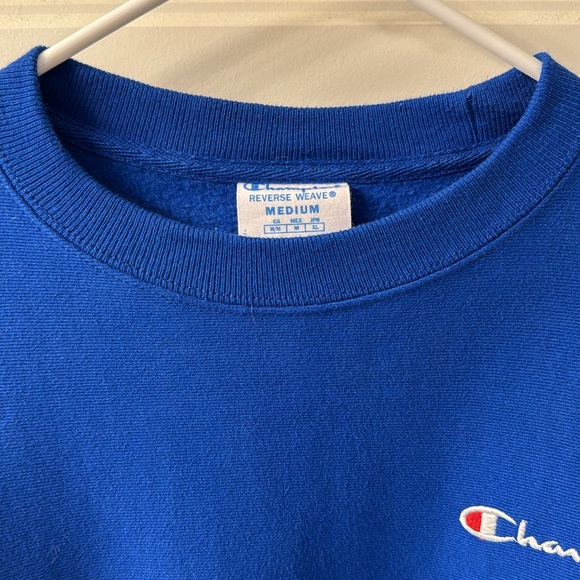 Mens Champion Crewneck Sweatshirt, Size Medium, Blue - Picture 3 of 4